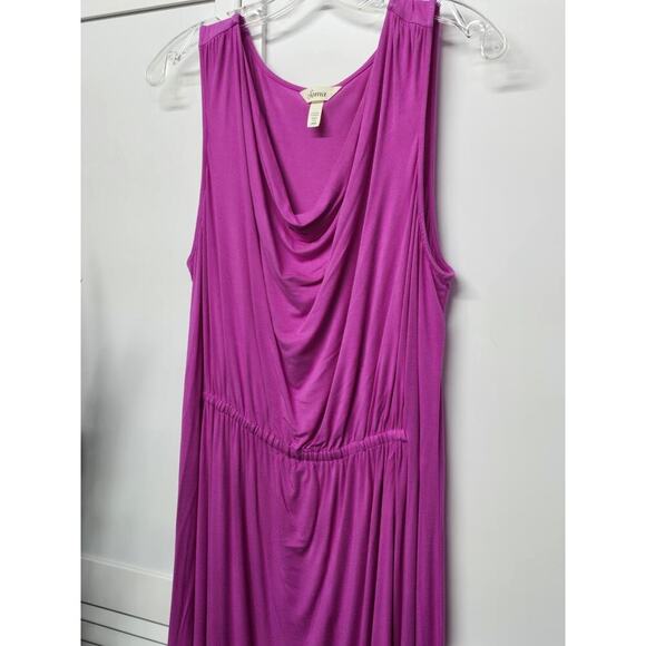 Soma Cowlneck Sleeveless Short Dress Rose Violet Size LARGE SOFT JERSEY MATERIAL - Picture 3 of 6
